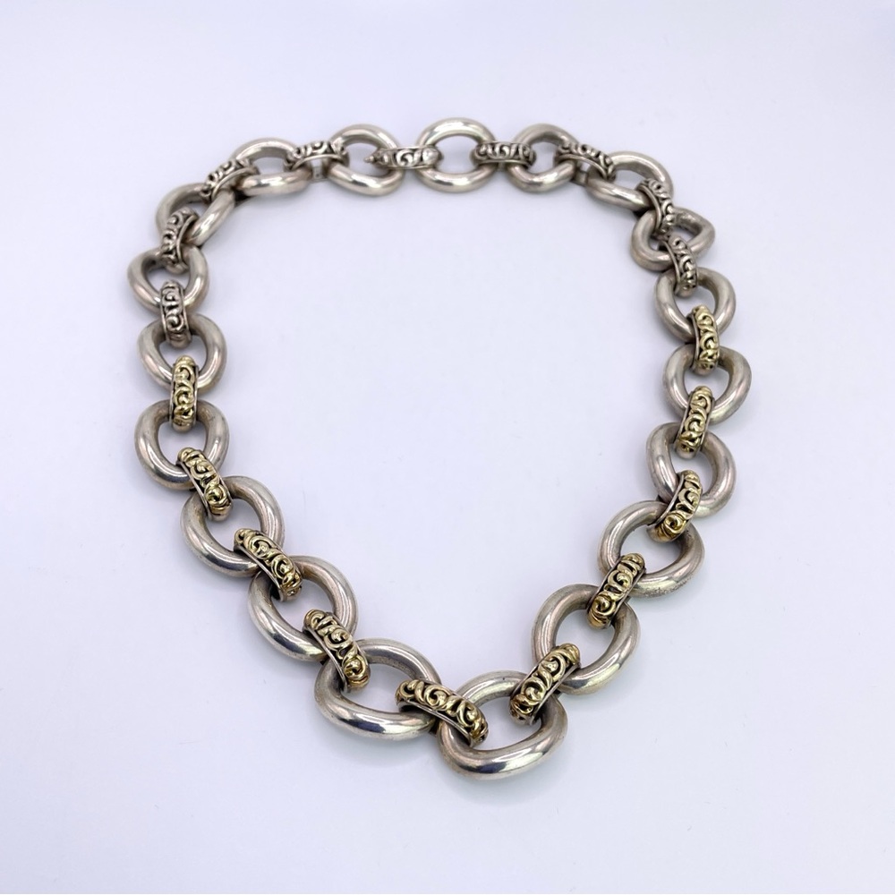 Charles Krypell Ivy Link Two Tone Necklace